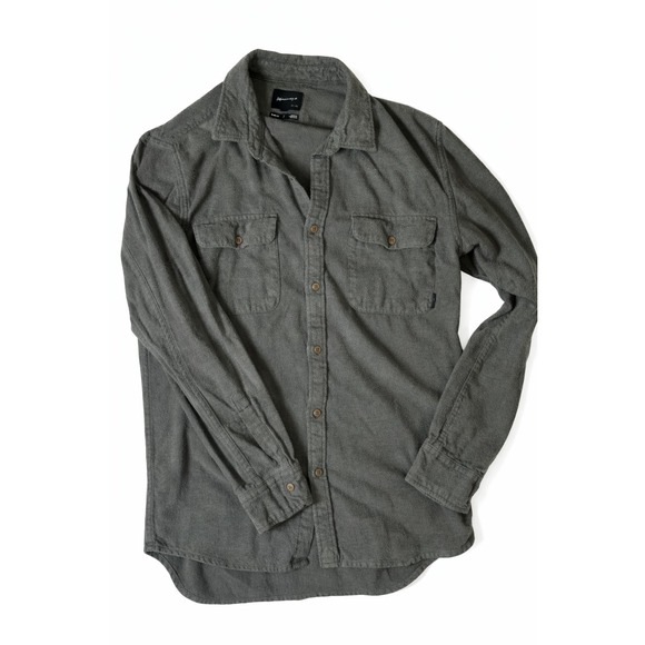 Quiksilver Other - Quiksilver Mens Slim Fit Flannel Shirt Charcoal Grey Button Down Large L